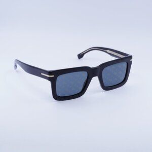 Hugo BOSS 1501/S 0807 7Y Sunglasses Black Square Frame, Blue Lenses
